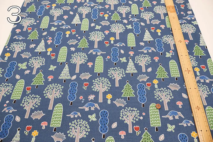 Cotton Oxford Fabric - Hi!  my zoo In the Forest