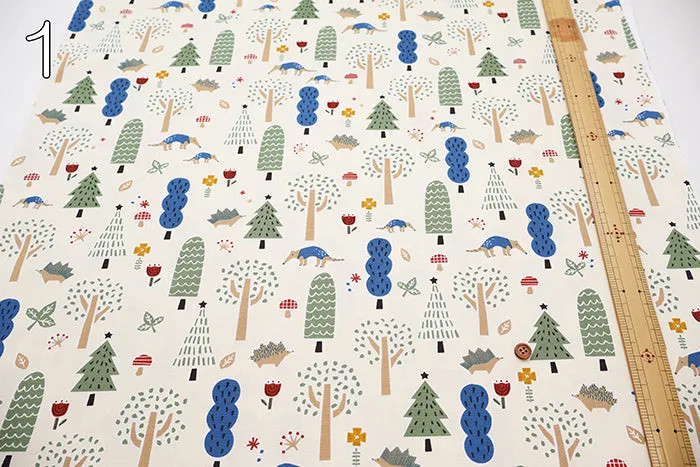 Cotton Oxford Fabric - Hi!  my zoo In the Forest