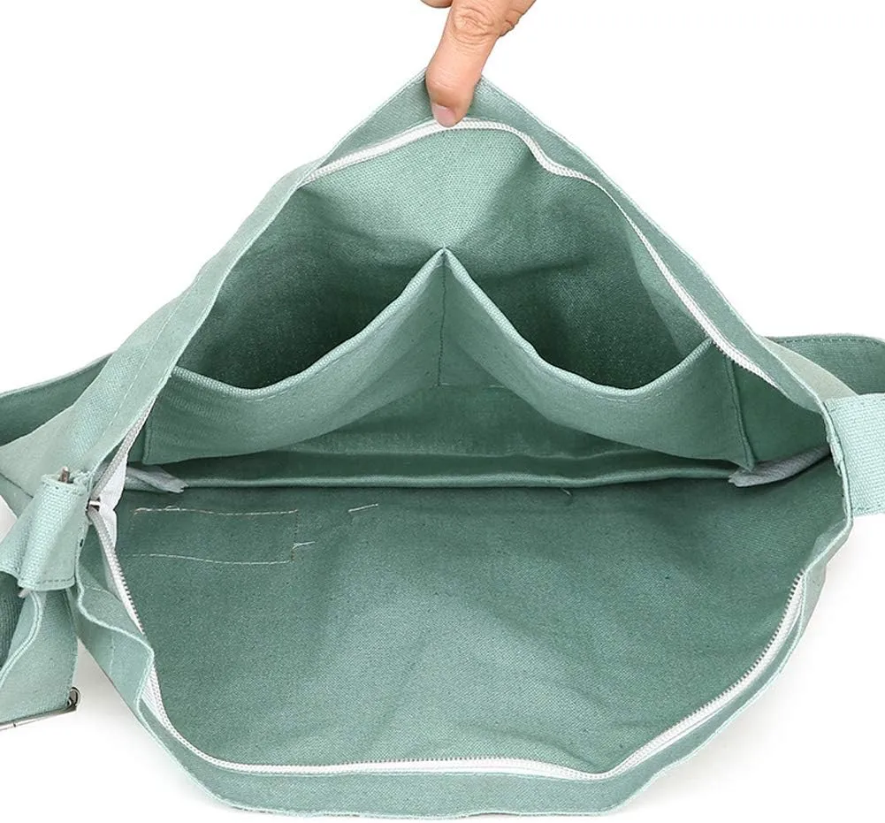 Covelin Women's Retro Large Size Canvas Shoulder Bag Hobo Crossbody Handbag Casual Tote