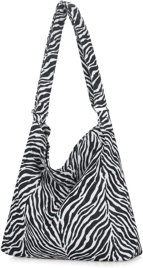 Covelin Women's Retro Large Size Canvas Shoulder Bag Hobo Crossbody Handbag Casual Tote