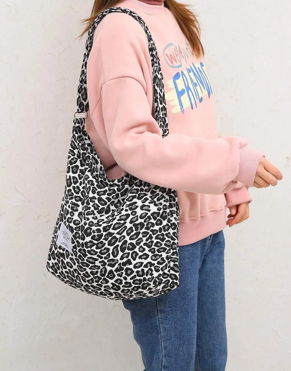 Covelin Women's Retro Large Size Canvas Shoulder Bag Hobo Crossbody Handbag Casual Tote