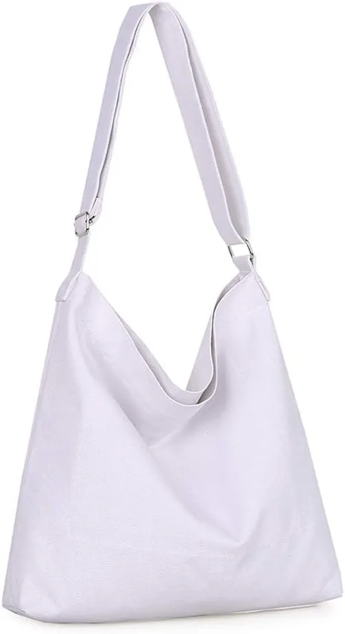 Covelin Women's Retro Large Size Canvas Shoulder Bag Hobo Crossbody Handbag Casual Tote
