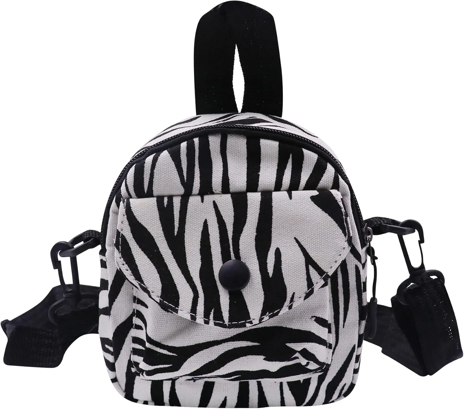 Cow Print Crossbody Purse Zebra Print Messenger Bag Cute Animal Shoulder Bag for Teen Girls Women Outdoor Daypack