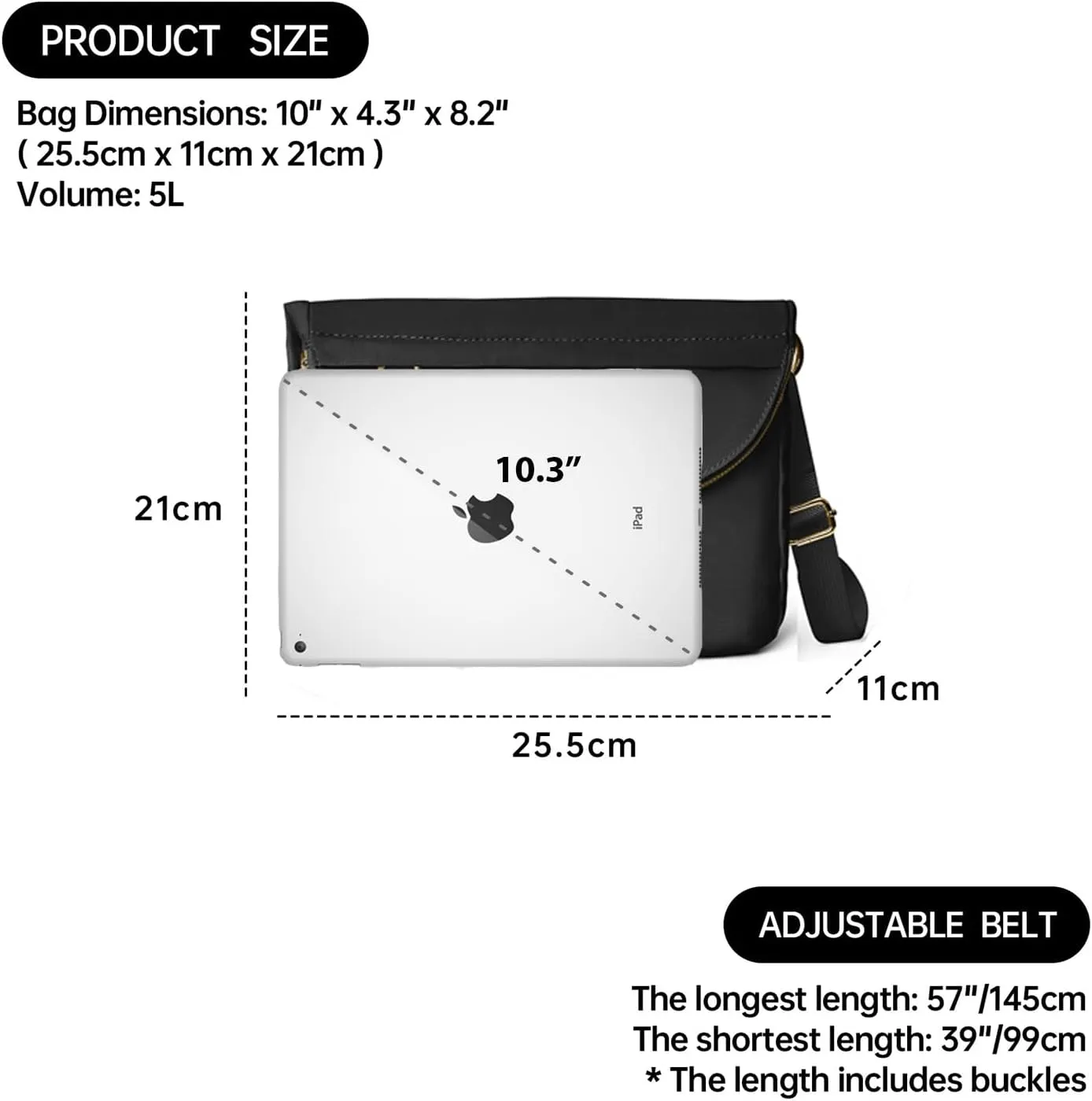 Crossbody Bag for Women, All Night Festival Bag Adjustable Strap Purse Nylon Handbags for Travel Work Casual Outdoor