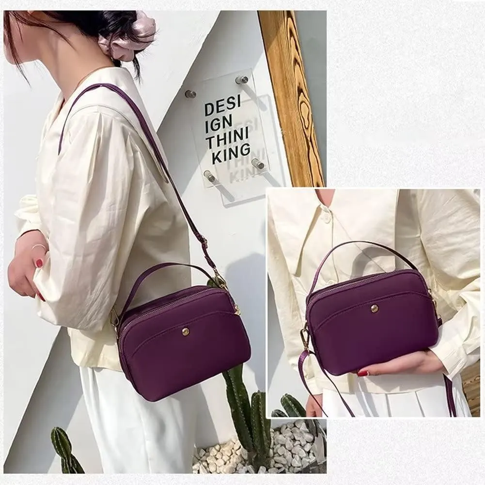 Crossbody Bag for Women Nylon Waterproof Shoulder Purse Small Travel Messenger Satchel Ladies Lightweight Handbag