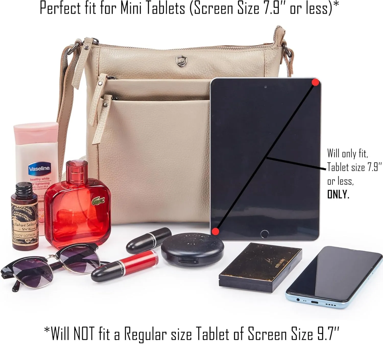 Crossbody Bag for Women Trendy Real Leather Purse Small Soft Pebbled Handbags Crossover Shoulder Pocketbook