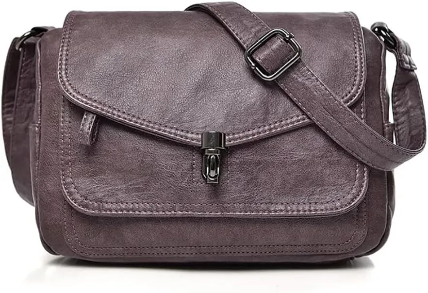 Crossbody Bag for Women Vintage Shoulder Purse Designer Tote Bag Soft Leather Top Handle Satchel Purse Hobo Handbag