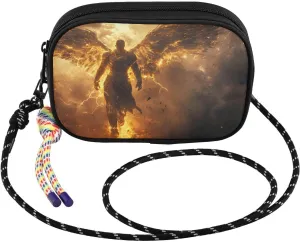 Crossbody Bags Archangel Wings Gold for Women Cell Phone Purses Women's Shoulder Handbags Wallet Purse with Adjustable Strap