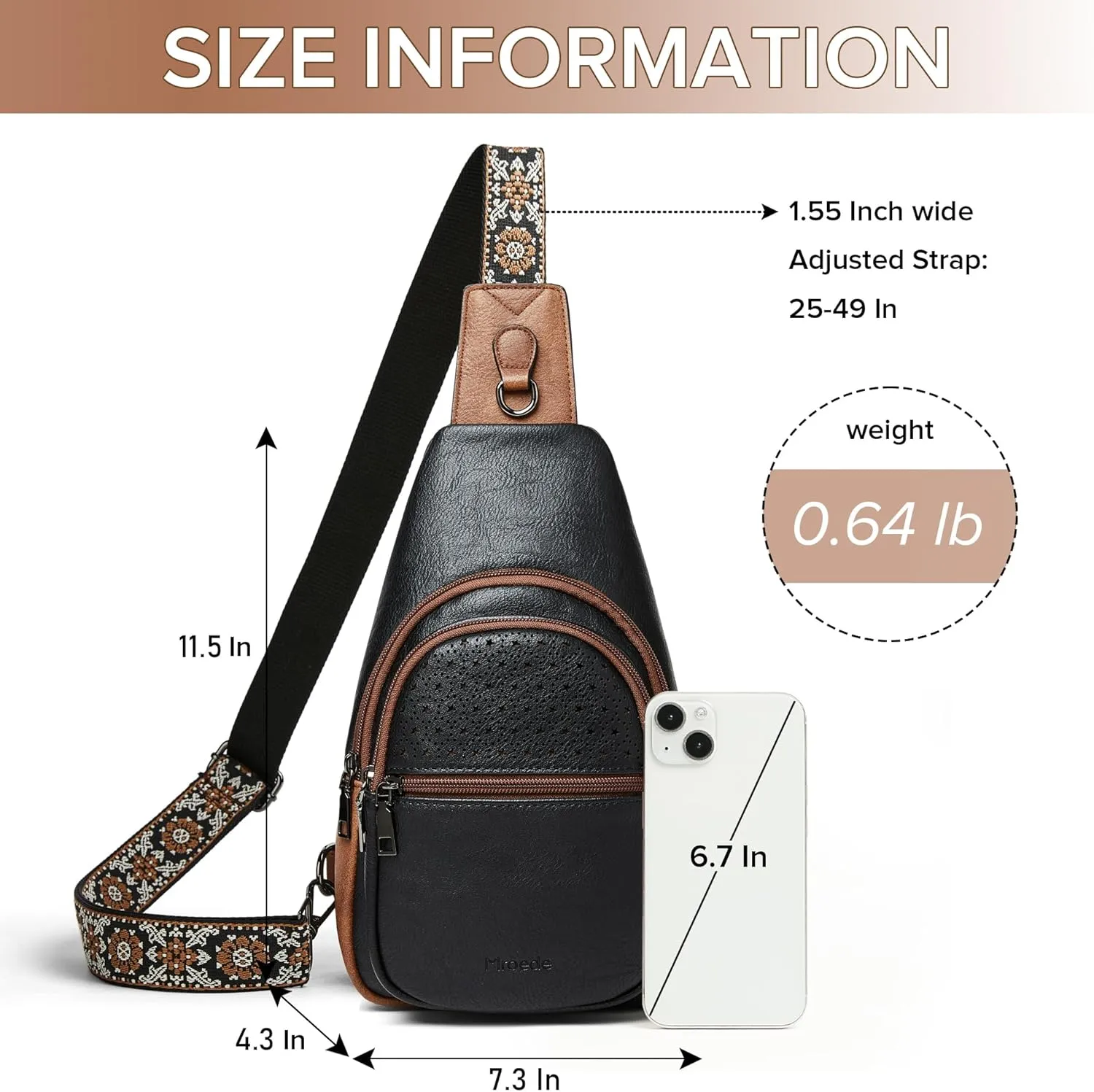 Crossbody Bags for Women 4-Pockets Sling Bag Fanny Pack Chest Purse Backpack Casual Daypacks Travel Shopping