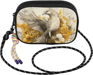 Crossbody Bags Phoenix Flower for Women Cell Phone Purses Women's Shoulder Handbags Wallet Purse with Adjustable Strap
