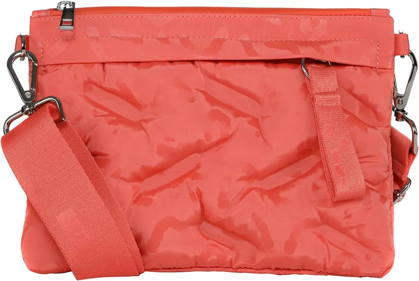 Crossbody Belt Bag Tonal Coral Cheetah