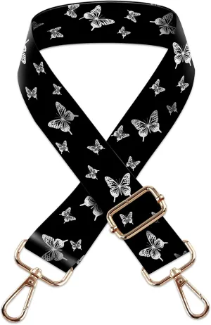 Crossbody Purse Strap for Women Men, Replacement Bag Belt Strap for Purse Handbag Guitar Camera, Adjustable Canvas Wide Shoulder Strap with Golden Hooks