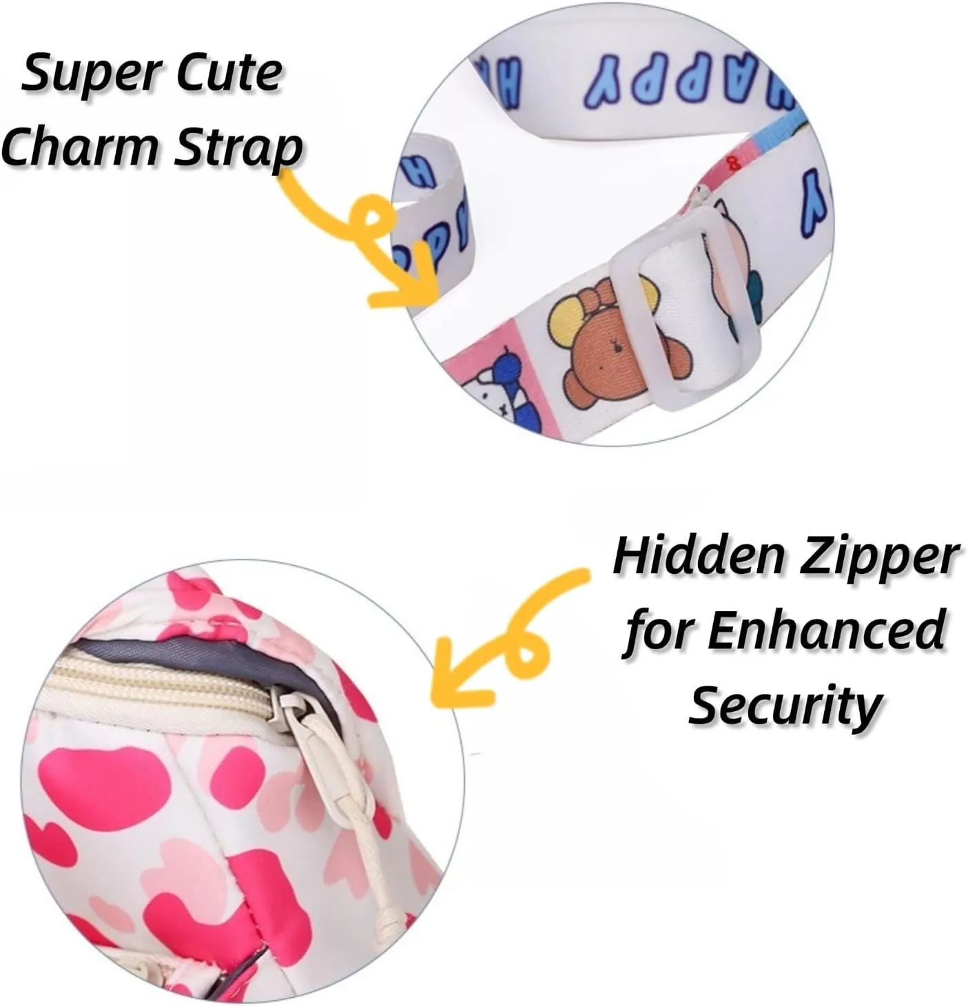 Cute Rabbit Mini Crossbody Bag for Women Stylish Canvas Shoulder Purse Best Gift