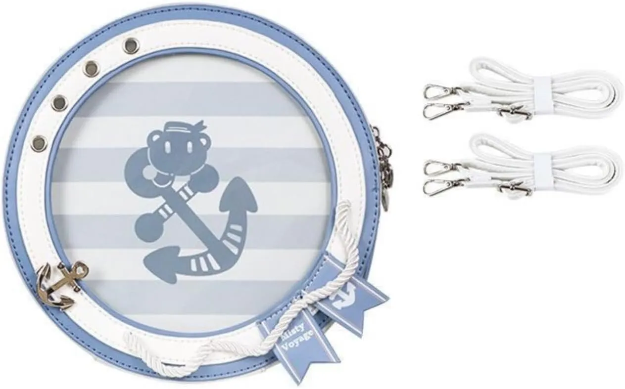 Cute Sailor Pin Bag Ita Bag Crossbody Small Pin Display Bag Y2k Aesthetic Navy costume Boat Ship Captain costume