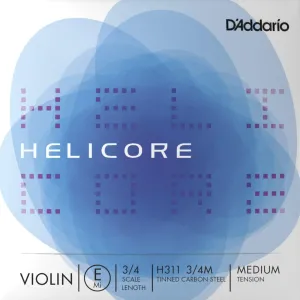 D'Addario Helicore Violin E String 3/4