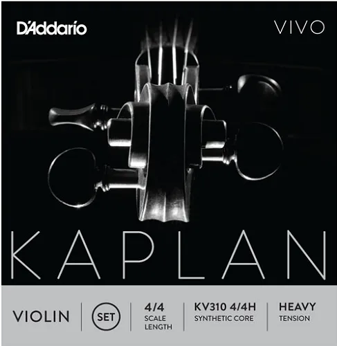D'Addario  Kaplan Vivo Violin String SET, 4/4 Scale, Heavy Tension