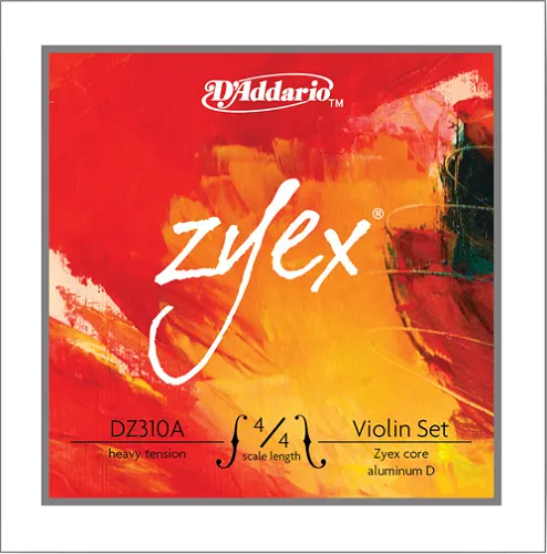 D'Addario Zyex Violin String SET, 4/4 Scale,  Aluminum Wound D