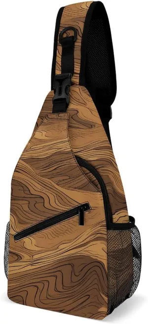 Dark And Light Colors Sling Bag Lightweight Crossbody Chest Pack Travel Shoulder Bag with Adjustable Strap