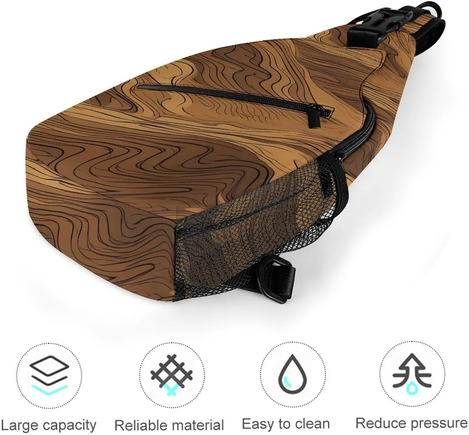 Dark And Light Colors Sling Bag Lightweight Crossbody Chest Pack Travel Shoulder Bag with Adjustable Strap