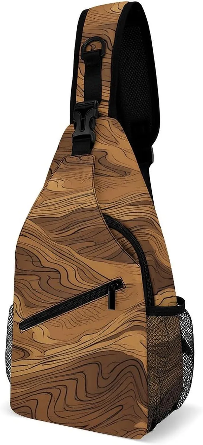 Dark And Light Colors Sling Bag Lightweight Crossbody Chest Pack Travel Shoulder Bag with Adjustable Strap