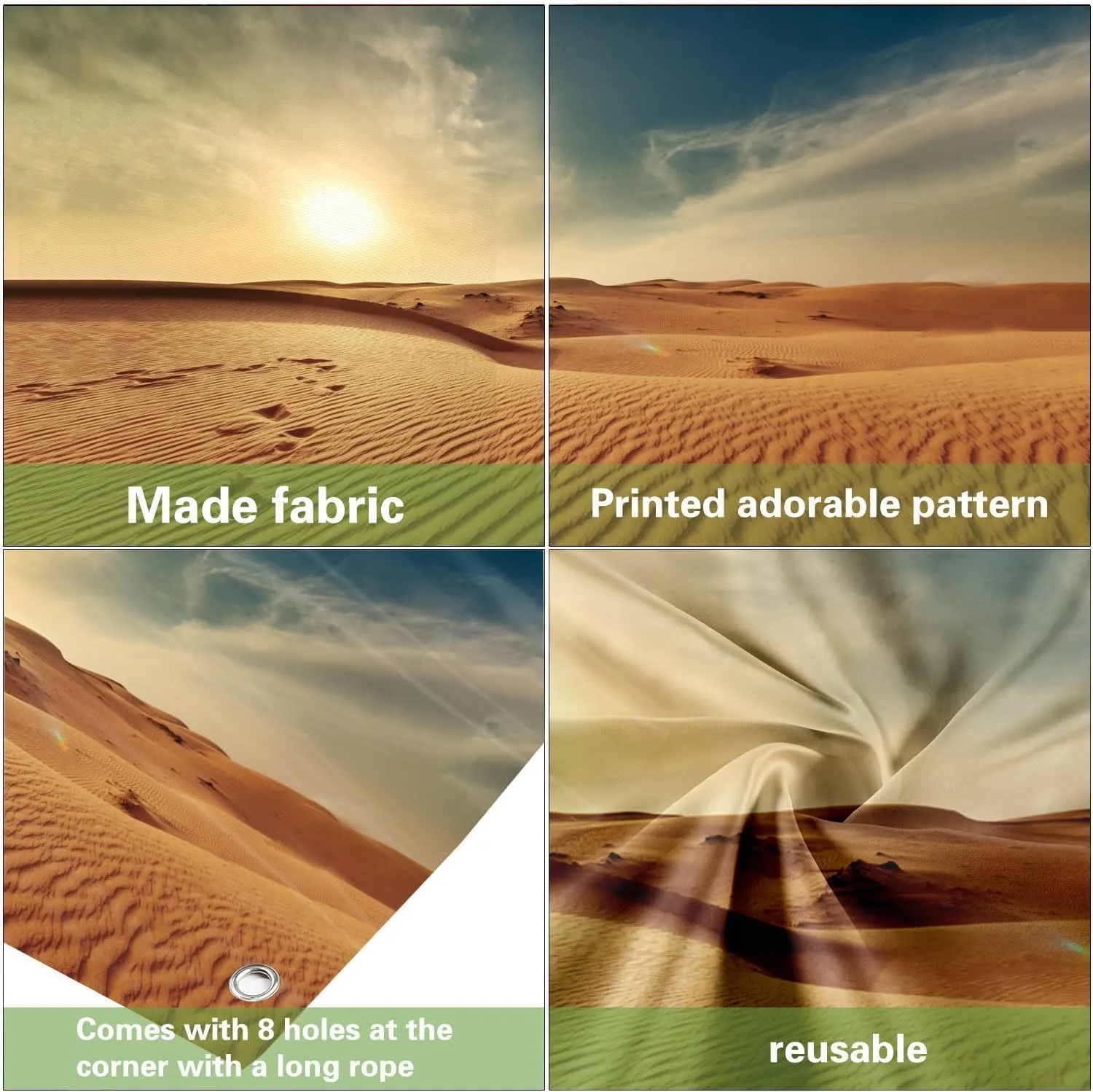 Desert Garage Door Decoration Background Sand Dunes Western Sunset Sahara Landscape Nature Scenery Wild West Backdrops Photo Photography Backdrop Home Decor Party Banner Cover 13X6FT