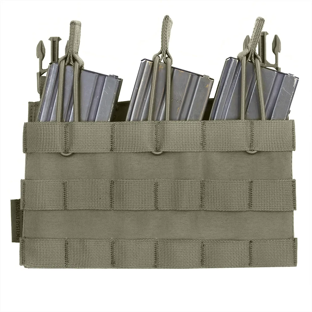 Detachable Triple MOLLE Open Pouch – Ranger Green