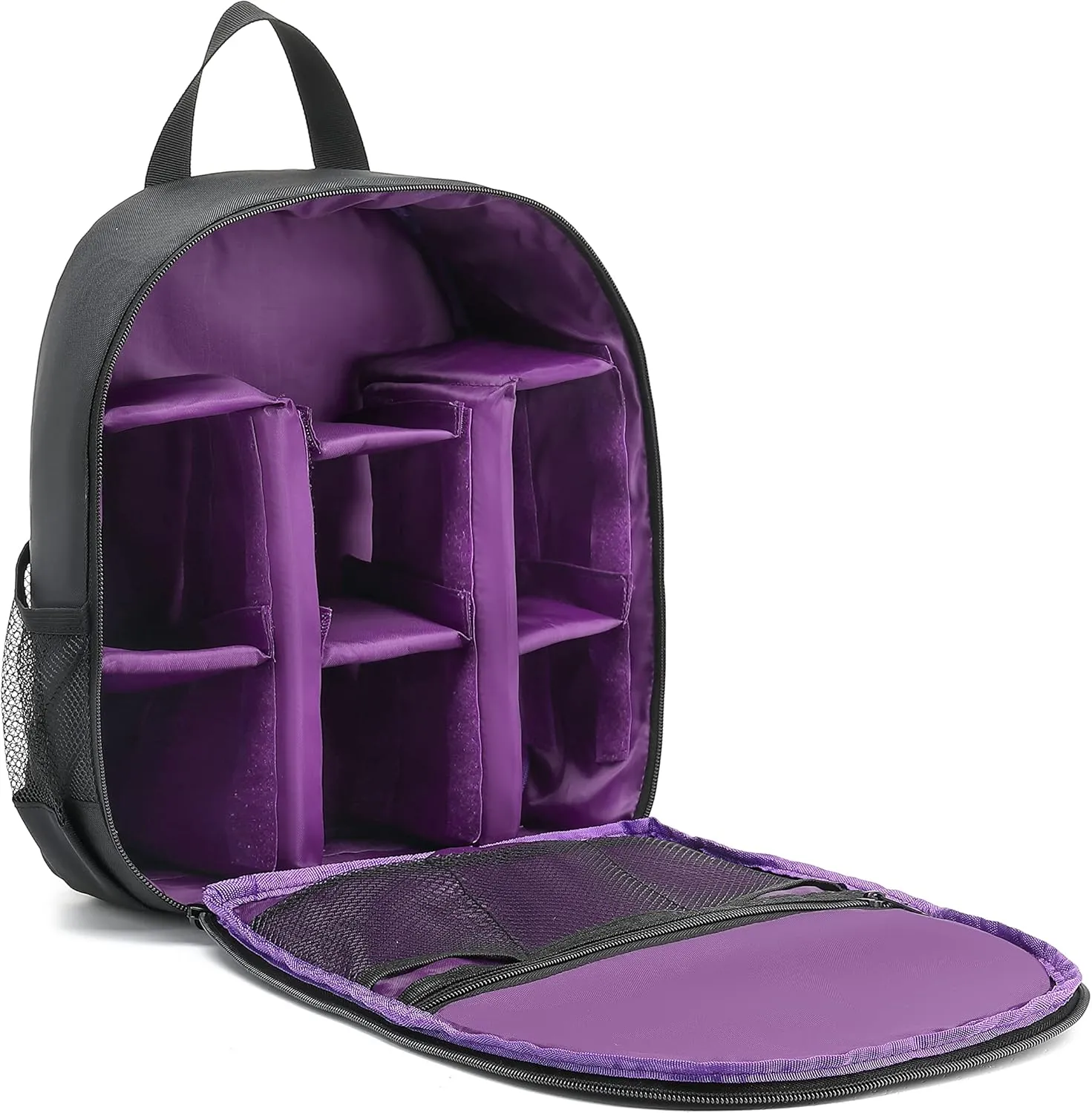 Digital DSLR Camera Waterproof Sling Backpack Shoulder Bag For Unisex Hiking Traveling Purple