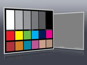 DKC-Pro 5" x 7" Set of 2 White Balance and Color Calibration Charts with 12% and 18% Gray - Pro Quality - Includes Frame Stand and User Guide
