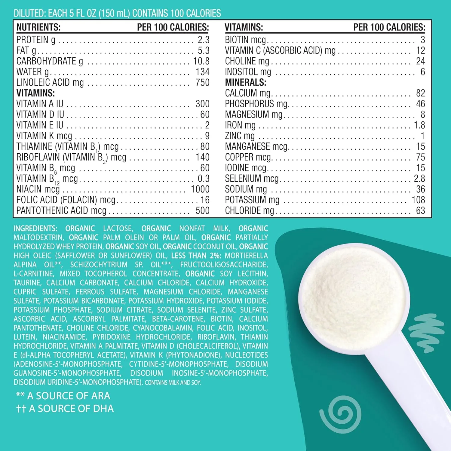 Earth's Best Organic Gentle Infant Formula for Babies 0-12 Months, Milk-Based Powder Formula with Iron, Omega-3 DHA, and Omega-6 ARA, 21 Ounce Container