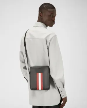 Edoh Leather Crossbody Bag In Black