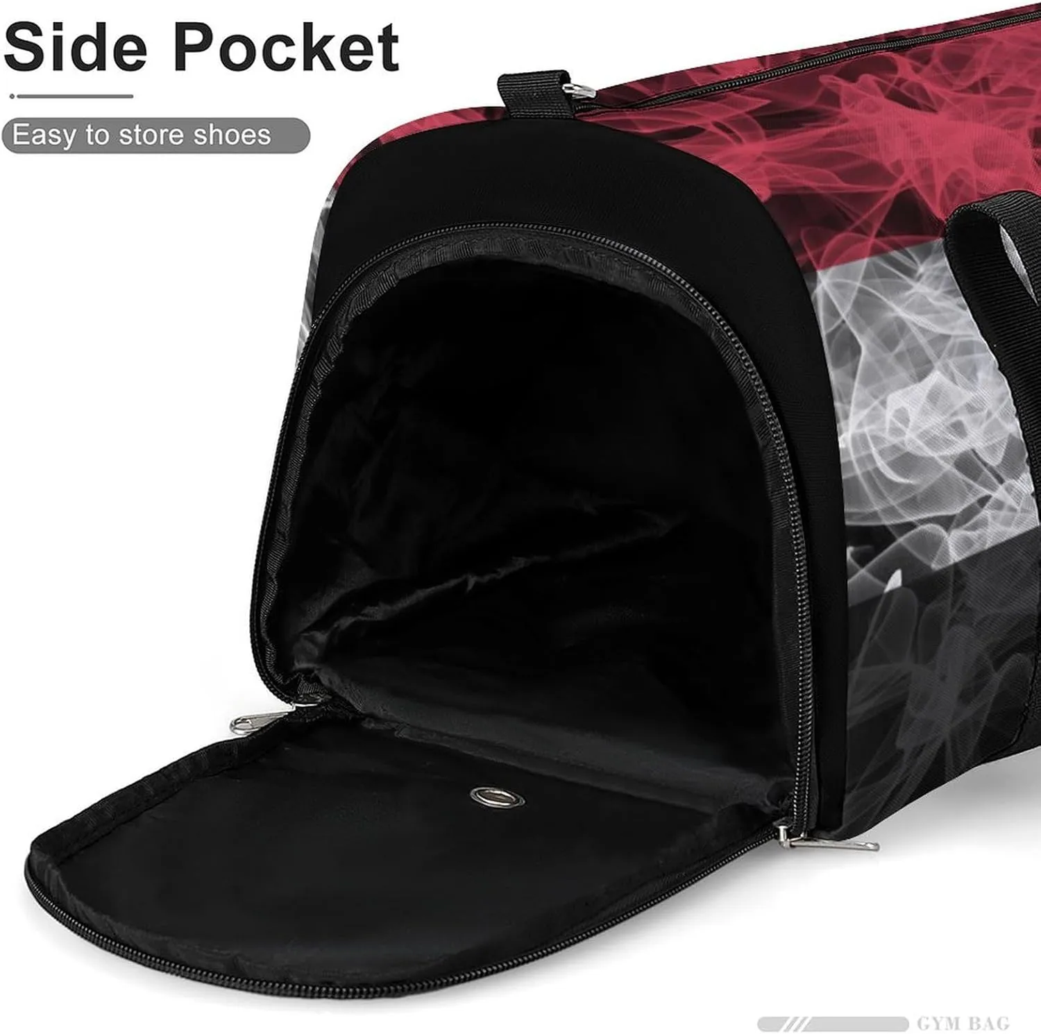 Egypt Flag Smoke Style Travel Duffel Bag with Shoe Compartment for Gym Yoga Beach Weekender