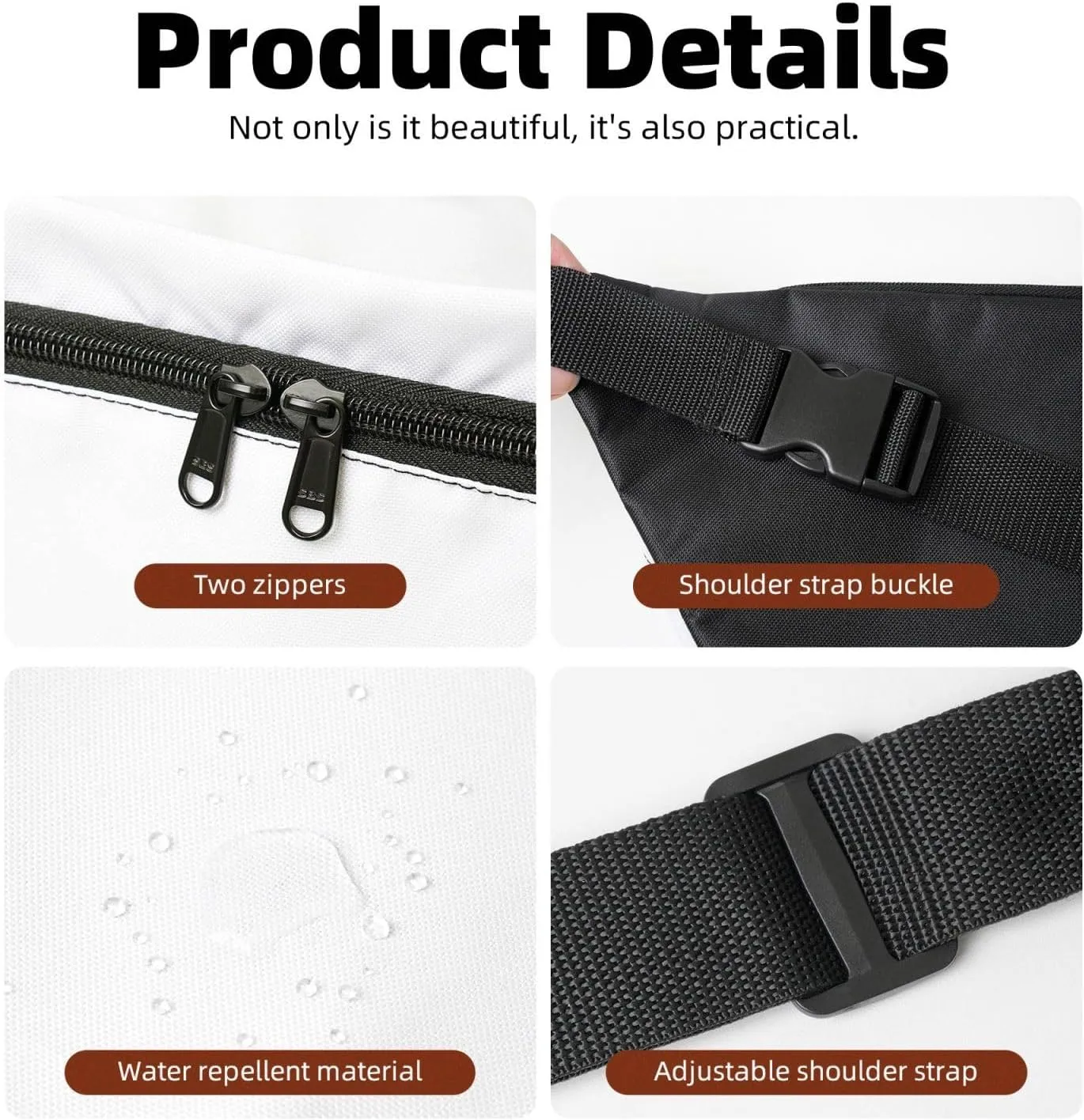 Elephant and Baby Elephant Fanny Pack Crossbody Sling Bag â€“ Zipper Pockets for Travel, Hiking, Cycling, Workouts, and Everyday Use