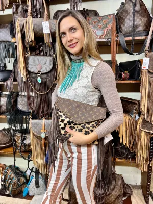 Envelope Crossbody Leopard Hide