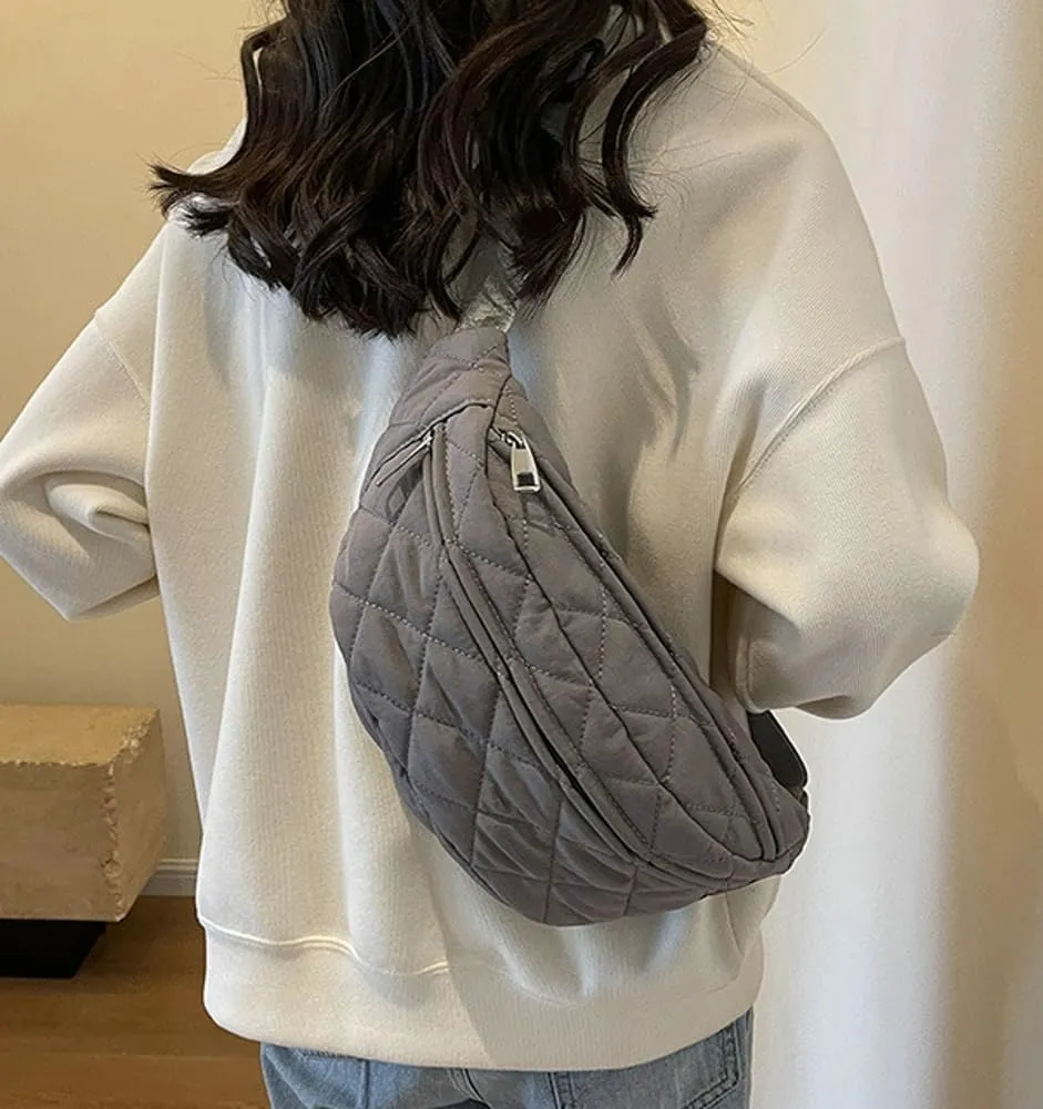 Epsion Crossbody Bag for Women handBag with Adjustable Strap 2 Zippers Lightweight Canvas Bag 2024