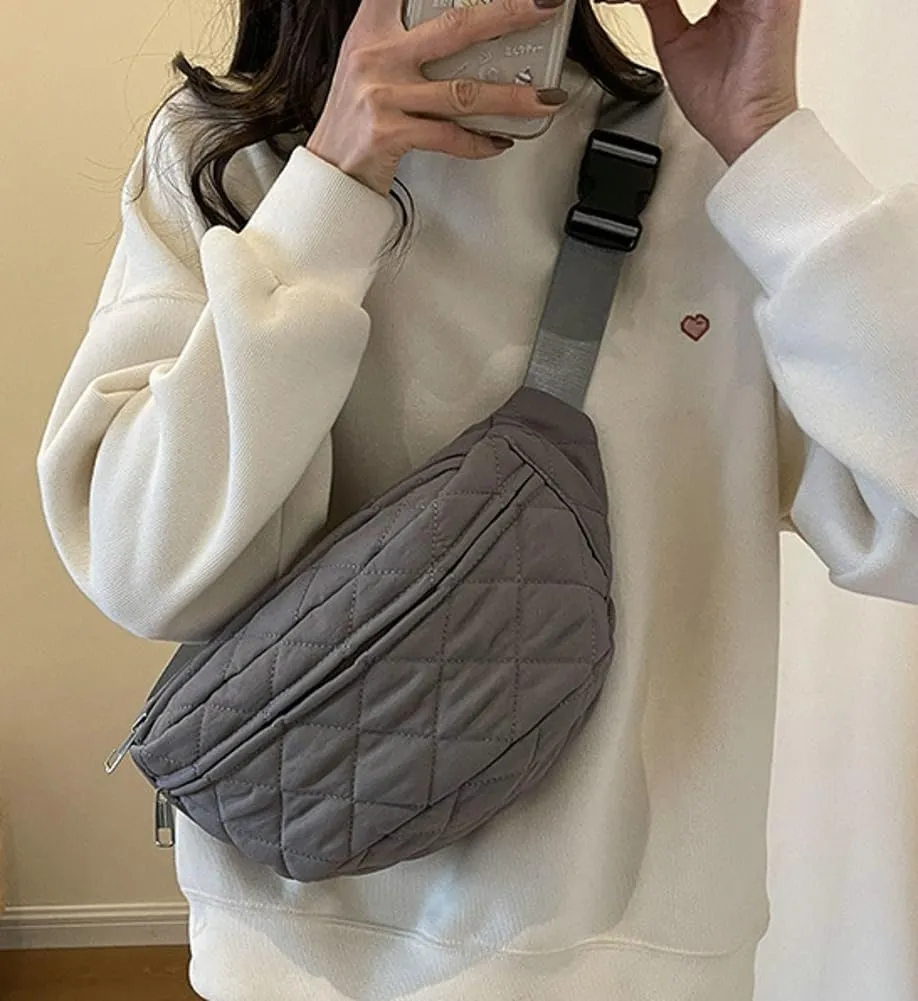 Epsion Crossbody Bag for Women handBag with Adjustable Strap 2 Zippers Lightweight Canvas Bag 2024