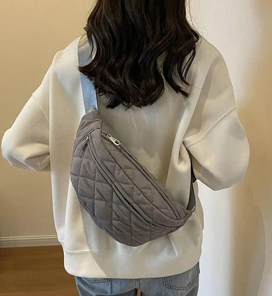 Epsion Crossbody Bag for Women handBag with Adjustable Strap 2 Zippers Lightweight Canvas Bag 2024