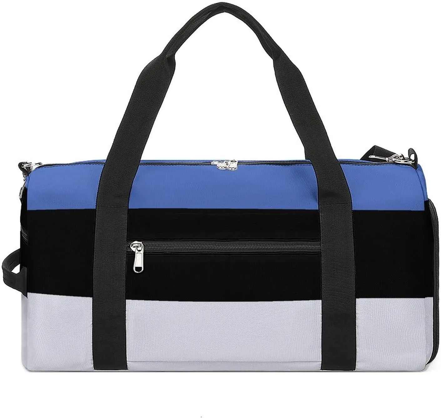 Estonia Flag Travel Gym Bag with Shoe Compartment Waterproof Weekender for Sports Yoga Beach