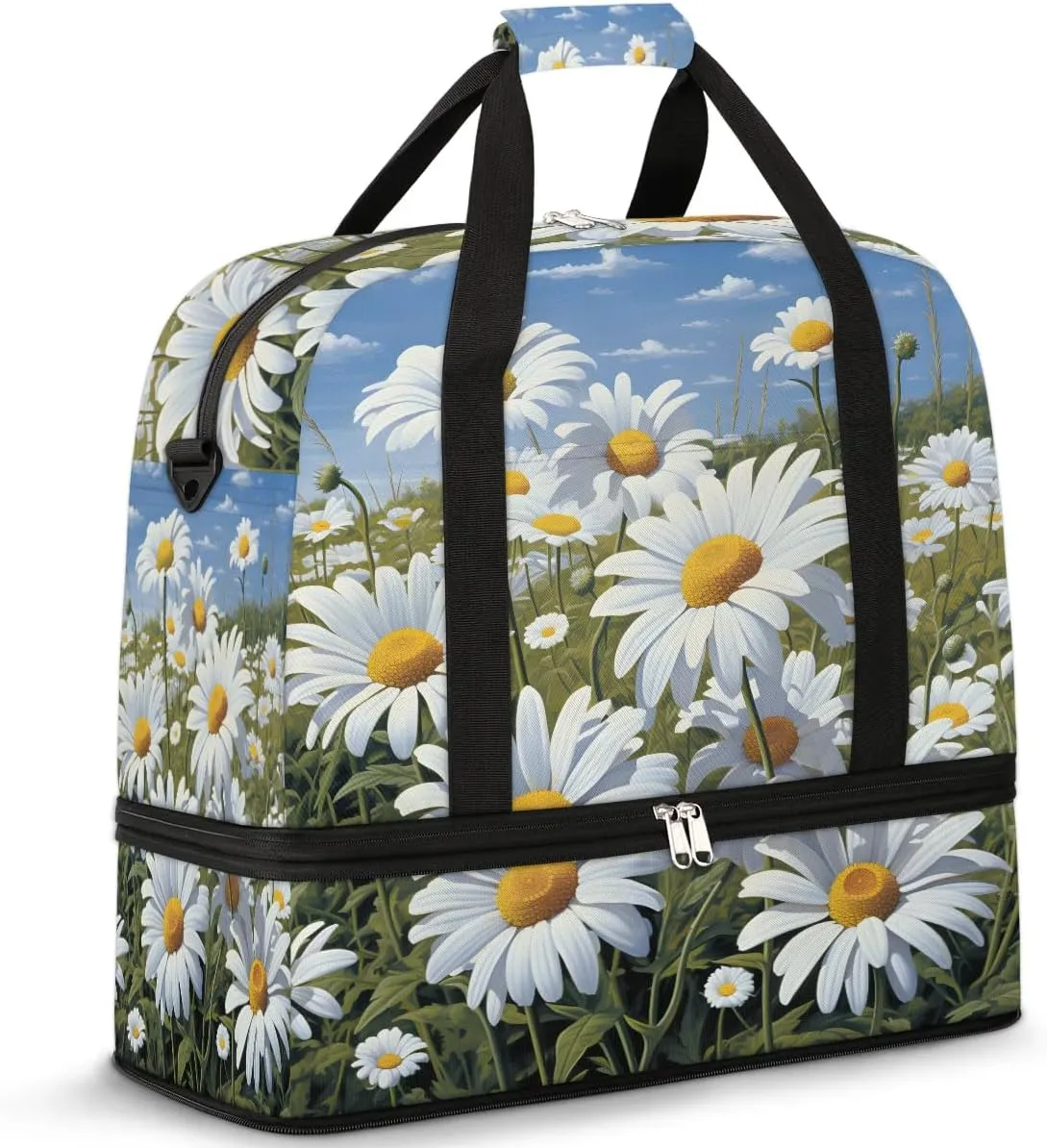Exquisite Vivid Patterns Flora Travel Duffle Bag, Collapsible Travel Bag Sports Gym Bag With Shoes Compartment Weekender Bag Overnight Bag For Women Men