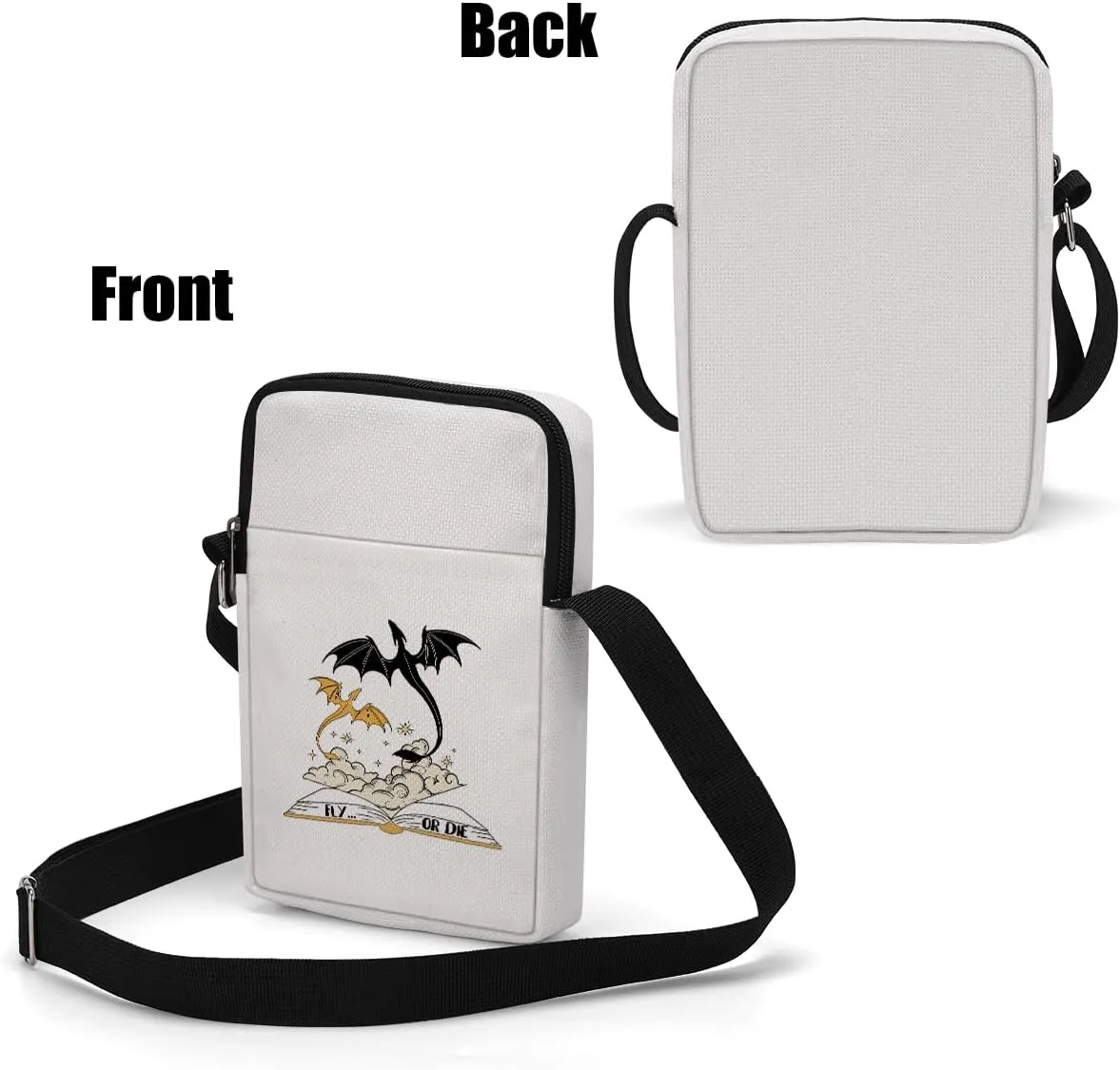 Fantasy Novel Cross Body Bag Magic Mouse Wizard Stuff Phone Bag Book Lovers Gifts Preppy Anime Shoulder Bag