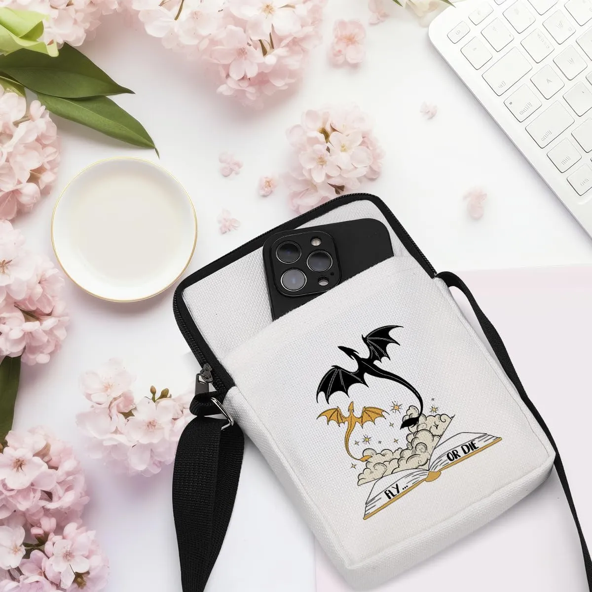 Fantasy Novel Cross Body Bag Magic Mouse Wizard Stuff Phone Bag Book Lovers Gifts Preppy Anime Shoulder Bag