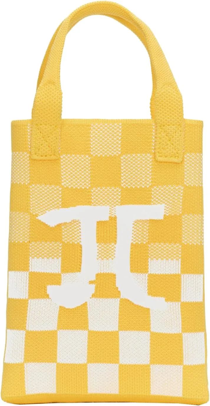 Fashion Plaid Classic Wristband Crossbody Bag Women's Knit Bag Premium Texture
