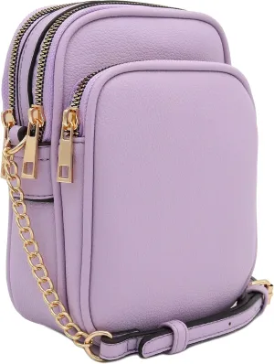 FashionPuzzle Multi Pocket PU Leather Casual Medium Crossbody Bag with Adjustable Strap