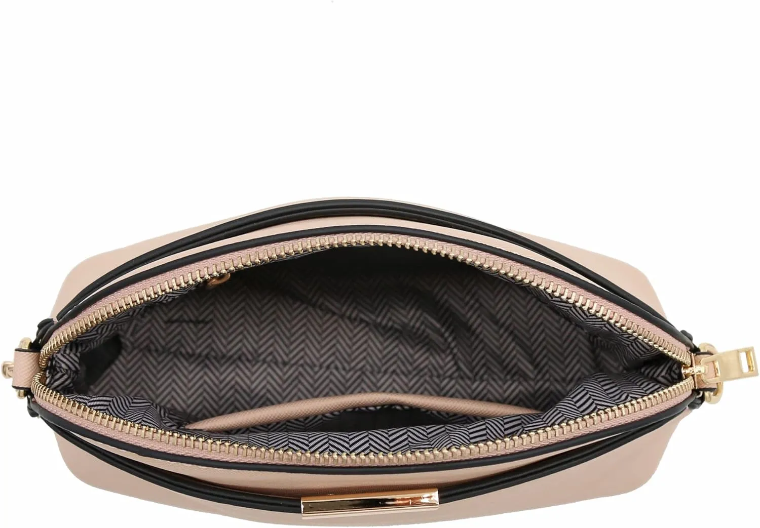 FashionPuzzle Saffiano Small Dome Crossbody bag with Chain Strap