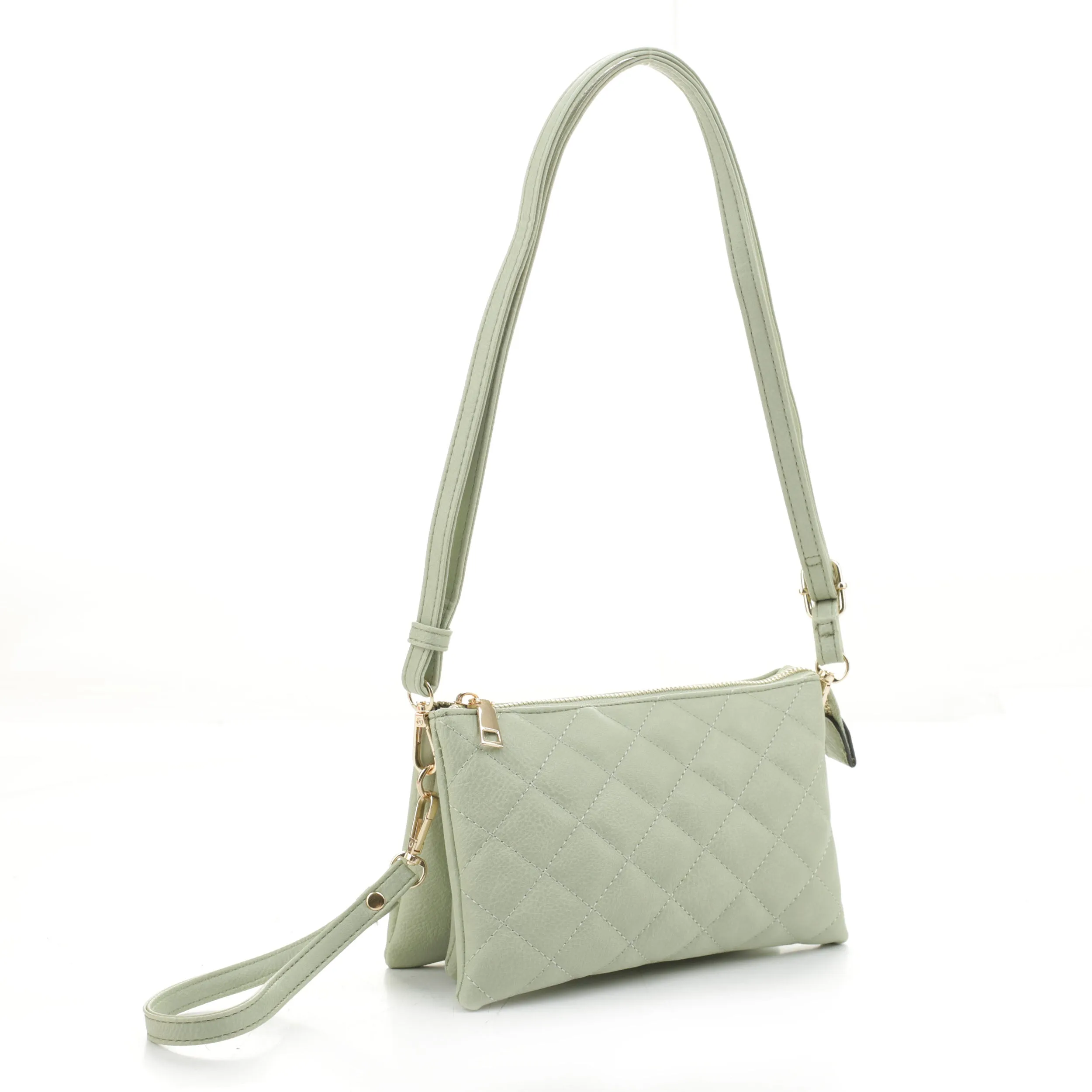 FC20245 Diamond Quilted Multi Compartment Crossbody