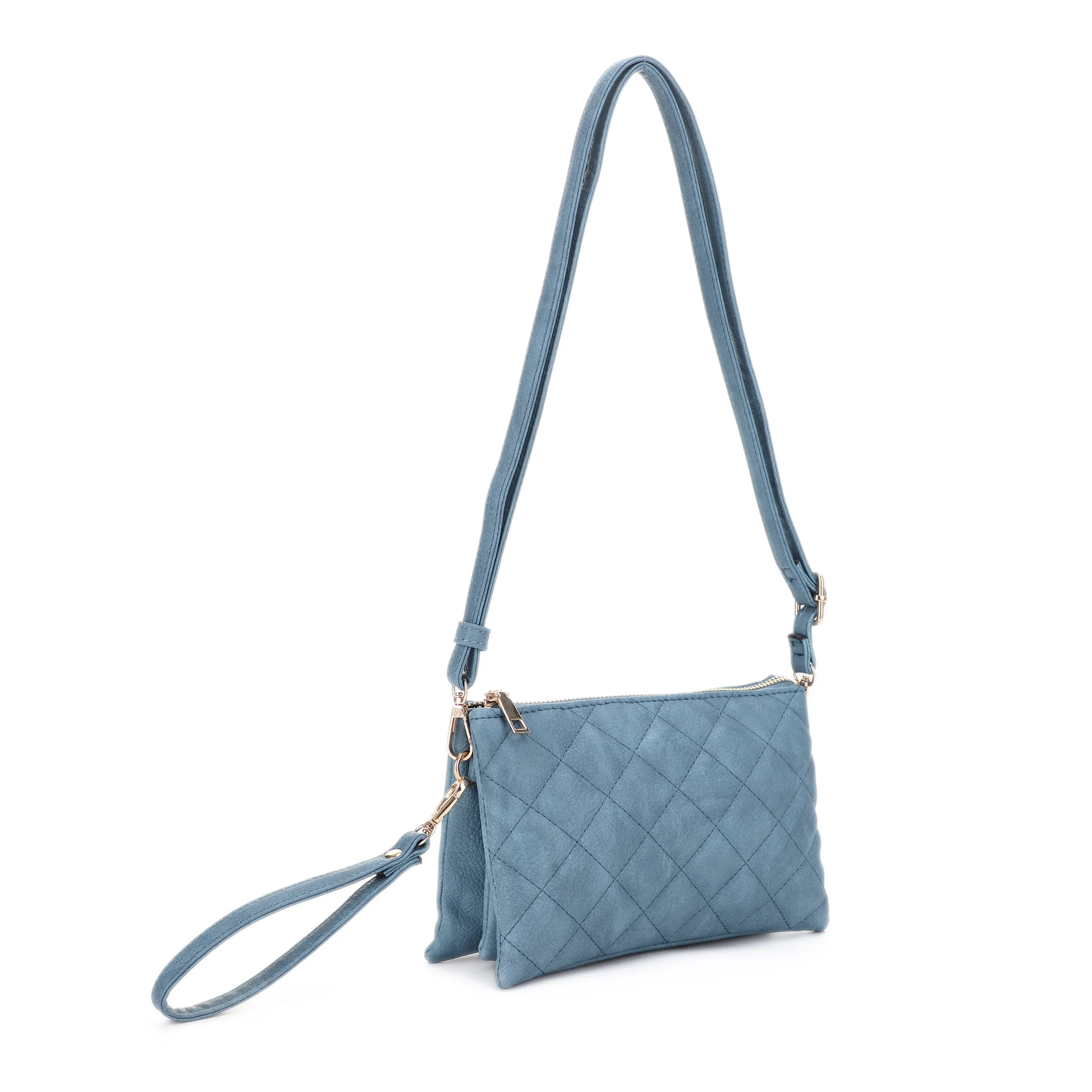 FC20245 Diamond Quilted Multi Compartment Crossbody