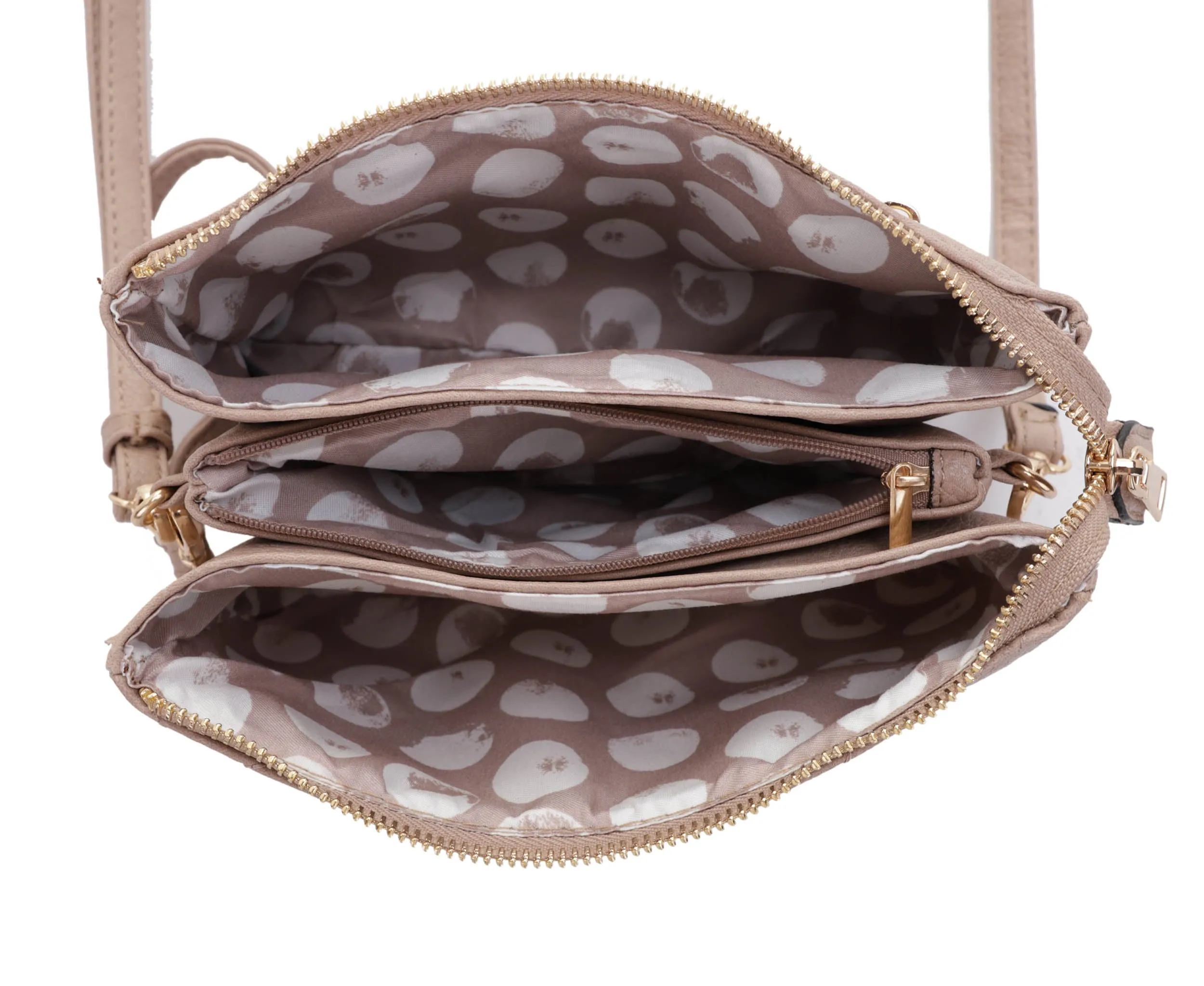 FC20245 Diamond Quilted Multi Compartment Crossbody