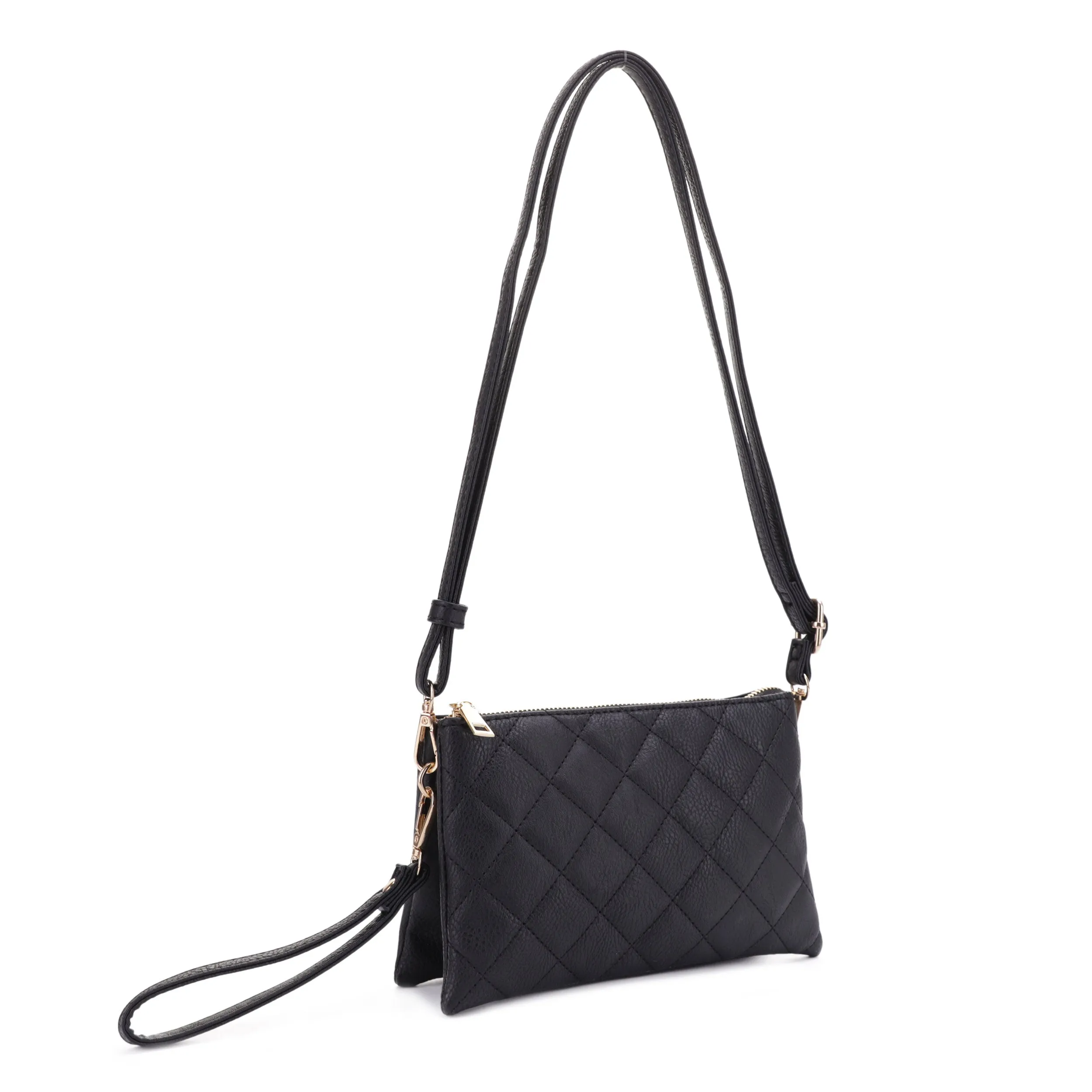 FC20245 Diamond Quilted Multi Compartment Crossbody