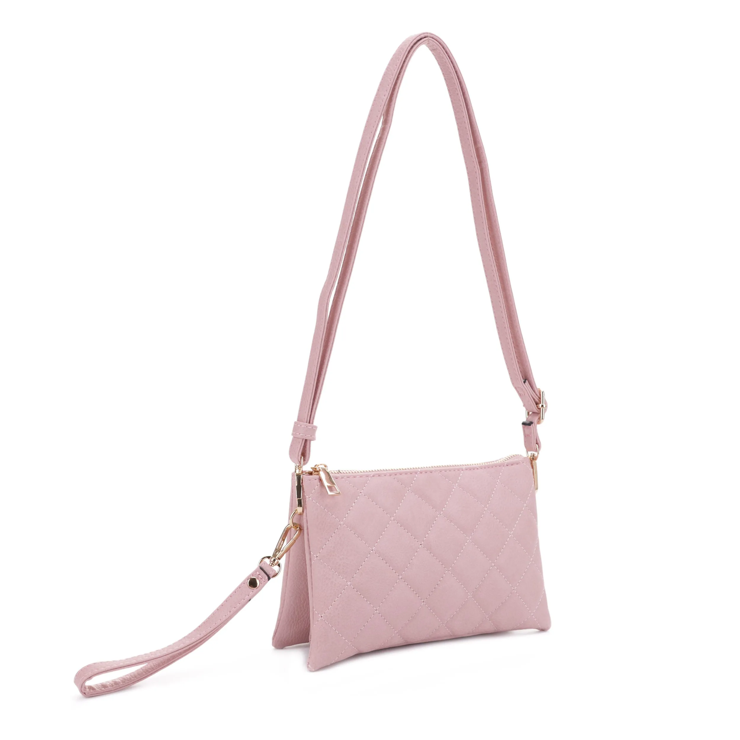 FC20245 Diamond Quilted Multi Compartment Crossbody