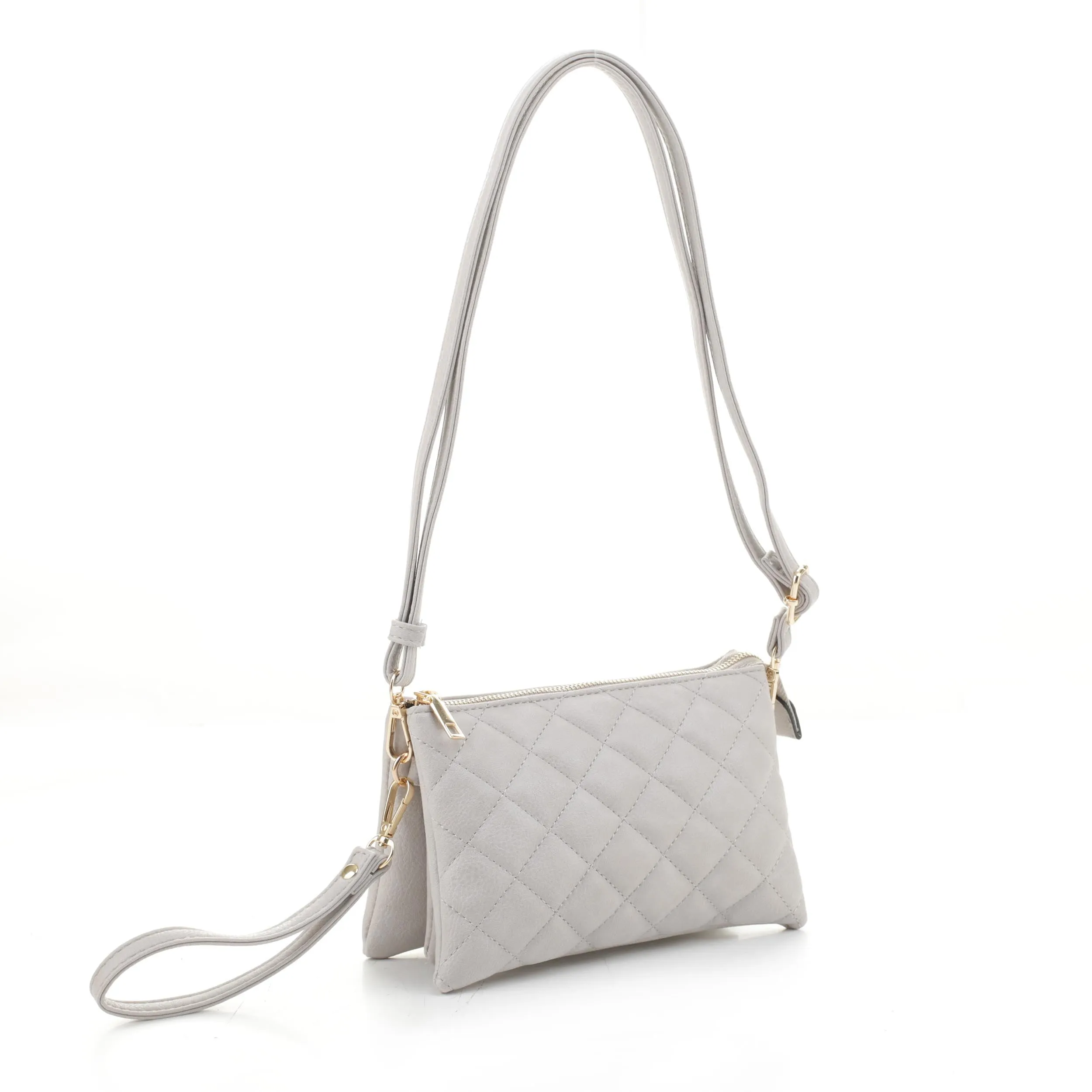 FC20245 Diamond Quilted Multi Compartment Crossbody