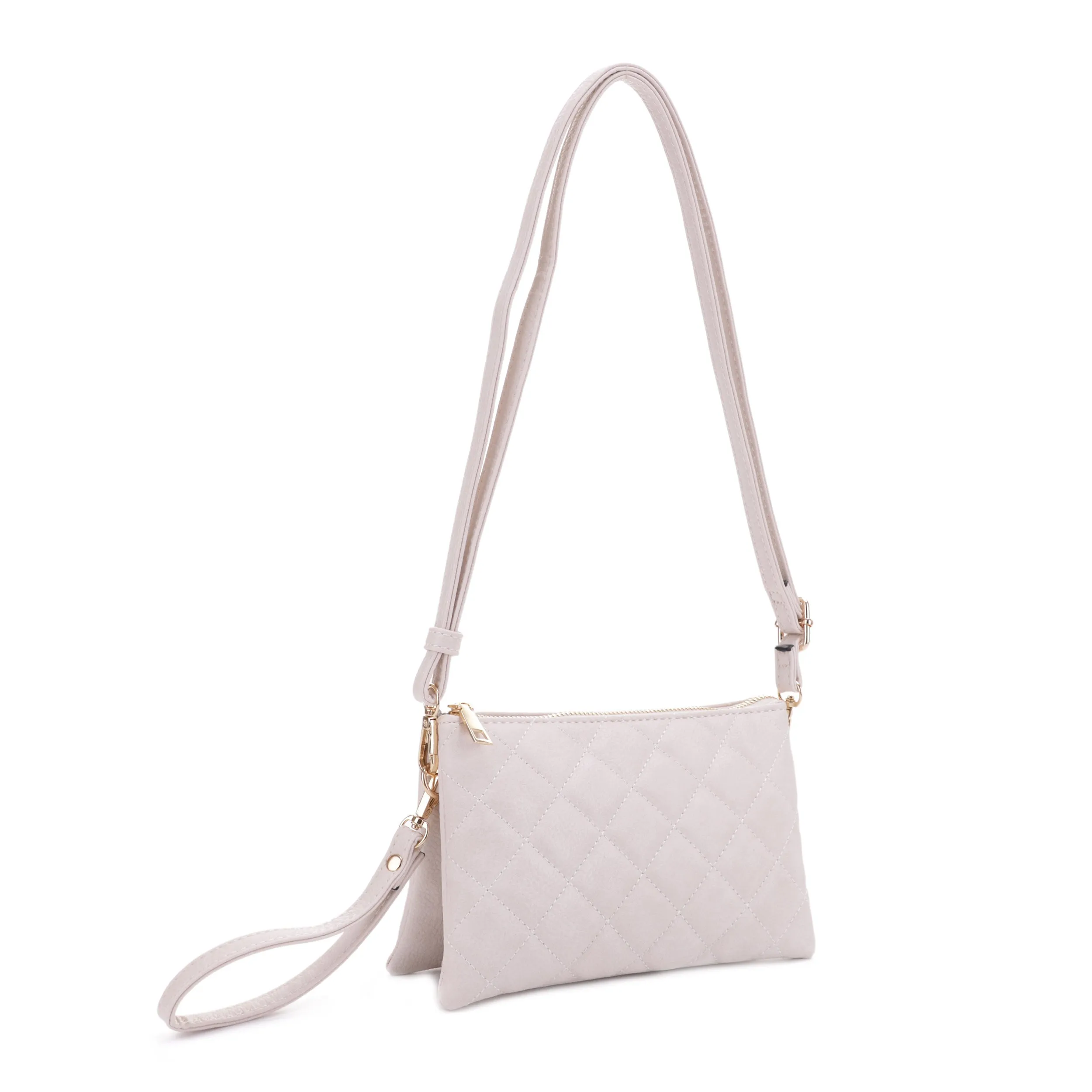 FC20245 Diamond Quilted Multi Compartment Crossbody